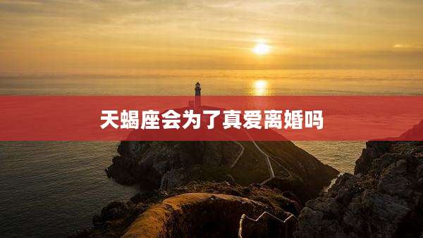 天蝎座会为了真爱离婚吗