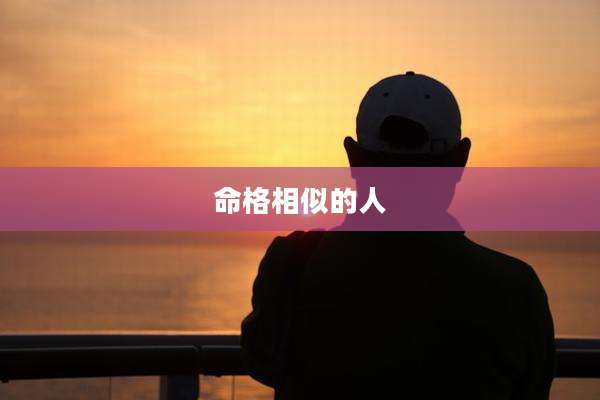 命格相似的人