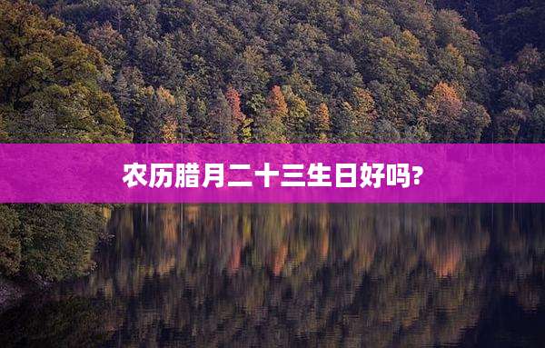 农历腊月二十三生日好吗?