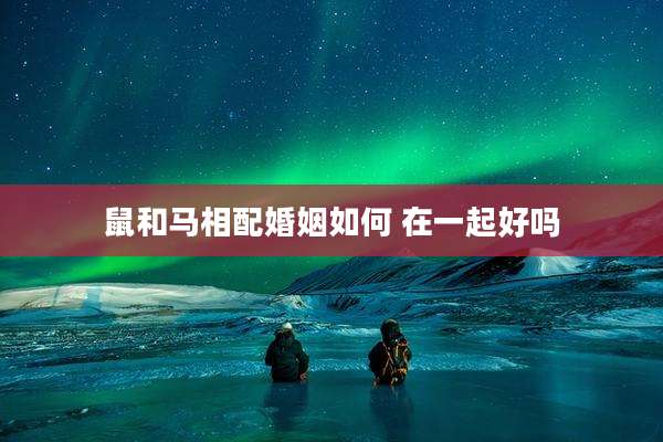 鼠和马相配婚姻如何 在一起好吗