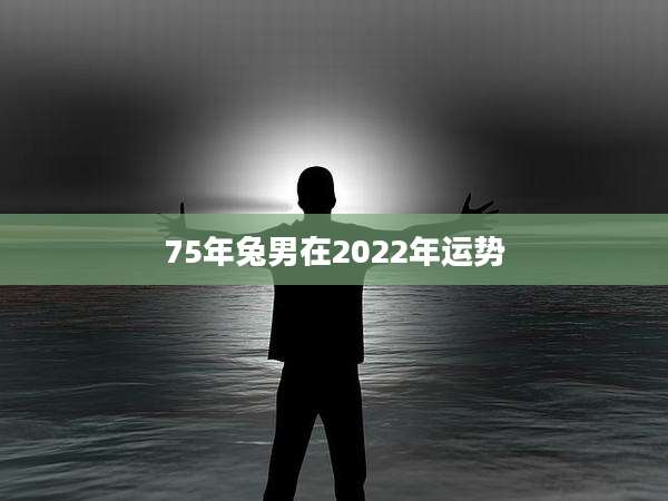 75年兔男在2022年运势