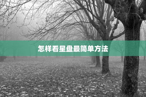 怎样看星盘最简单方法