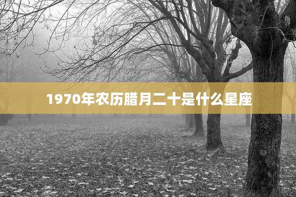 1970年农历腊月二十是什么星座