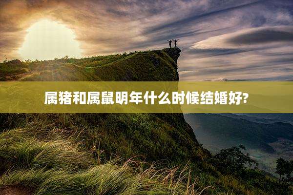 属猪和属鼠明年什么时候结婚好?