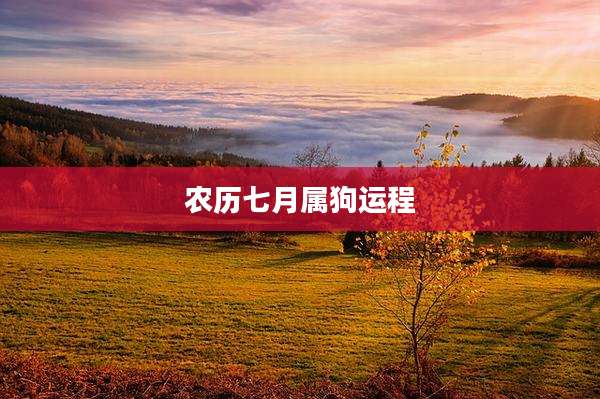 农历七月属狗运程