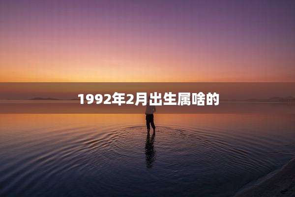 1992年2月出生属啥的