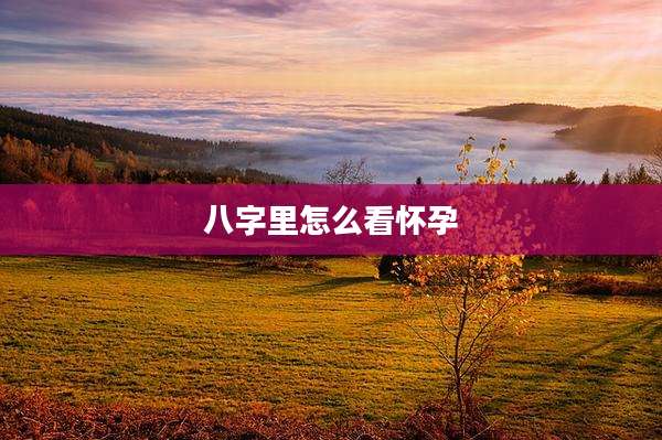 八字里怎么看怀孕