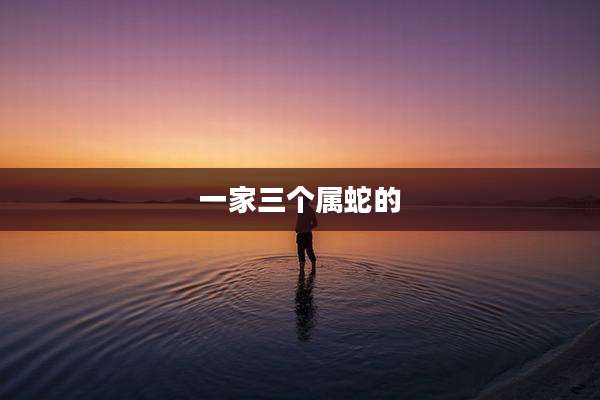一家三个属蛇的