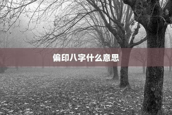偏印八字什么意思