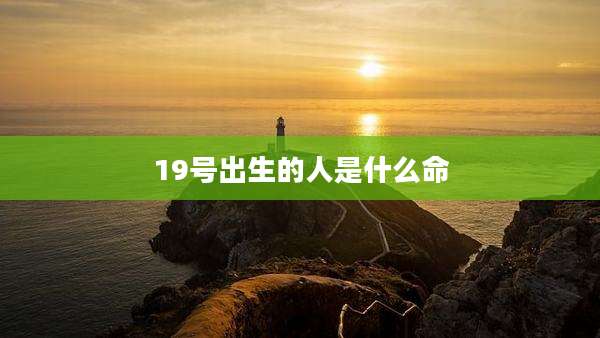 19号出生的人是什么命