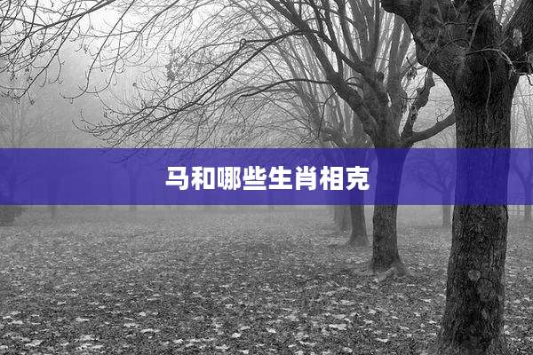 马和哪些生肖相克