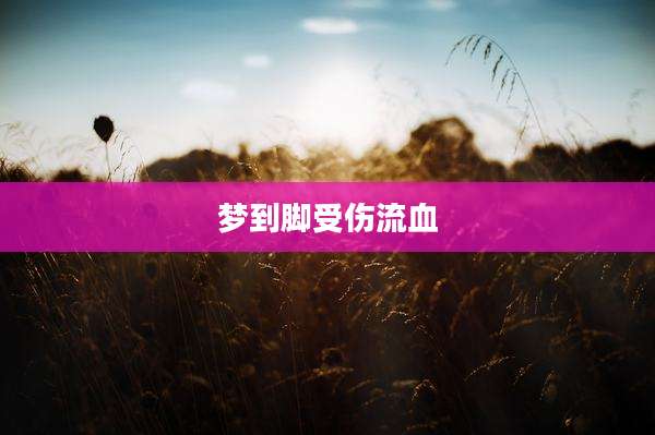 梦到脚受伤流血