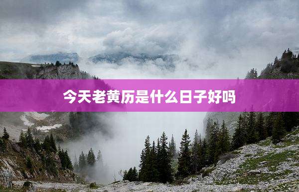 今天老黄历是什么日子好吗