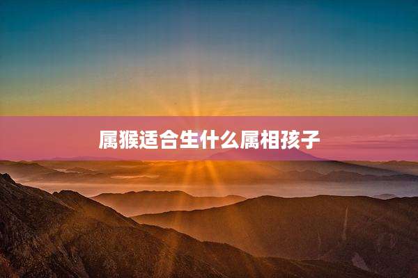 属猴适合生什么属相孩子