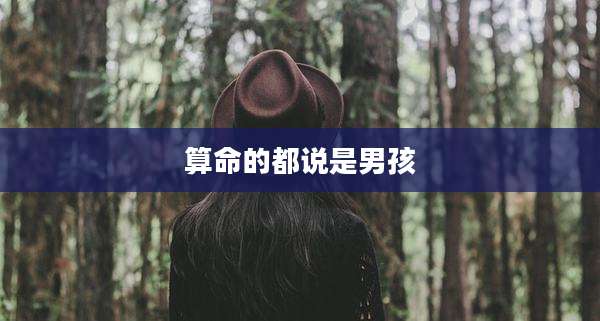 算命的都说是男孩