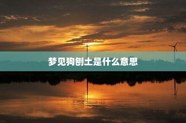 梦见狗刨土是什么意思