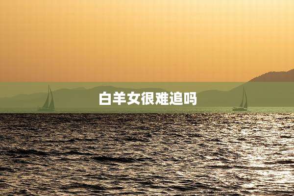 白羊女很难追吗