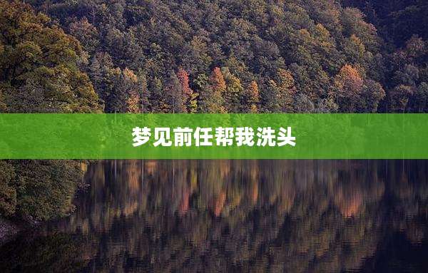 梦见前任帮我洗头