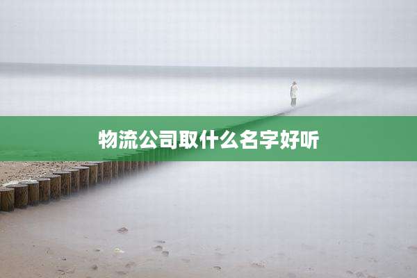 物流公司取什么名字好听