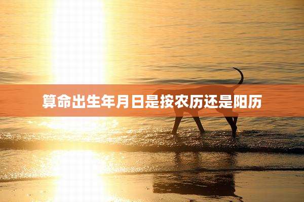 算命出生年月日是按农历还是阳历