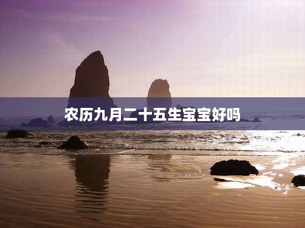 农历九月二十五生宝宝好吗