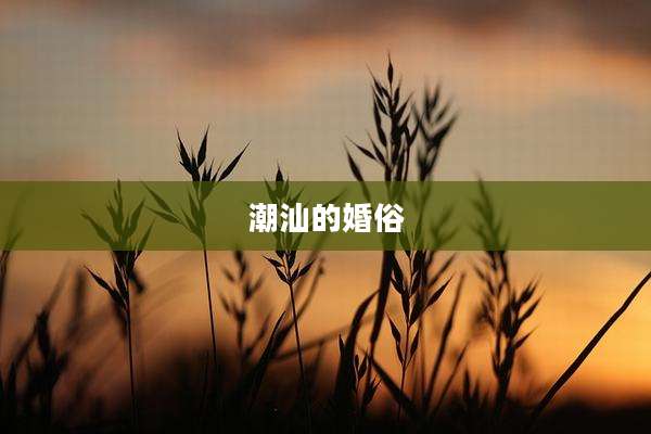 潮汕的婚俗
