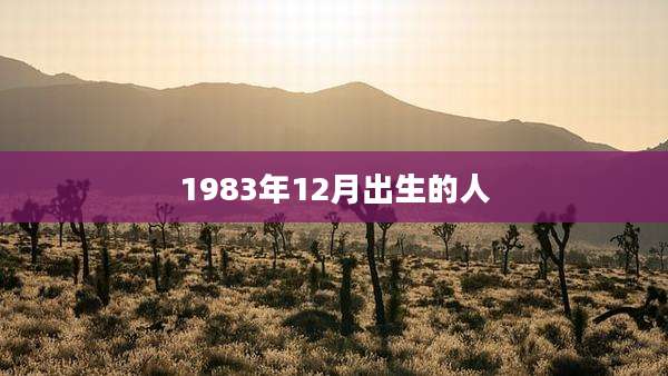 1983年12月出生的人