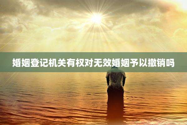 婚姻登记机关有权对无效婚姻予以撤销吗