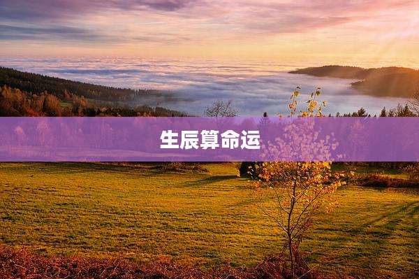 生辰算命运