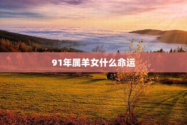 91年属羊女什么命运