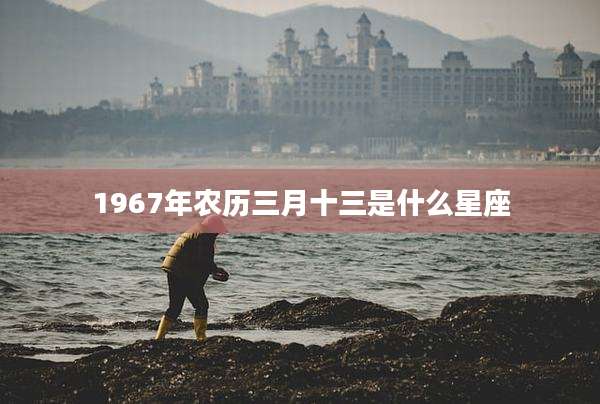 1967年农历三月十三是什么星座
