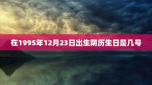 在1995年12月23日出生阴历生日是几号