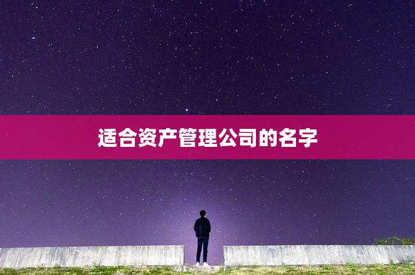 适合资产管理公司的名字