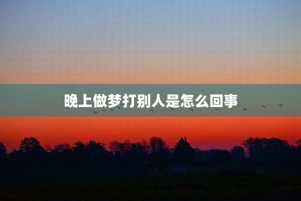晚上做梦打别人是怎么回事
