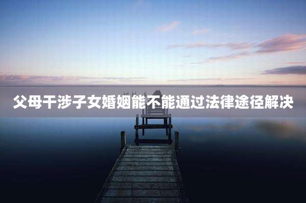 父母干涉子女婚姻能不能通过法律途径解决