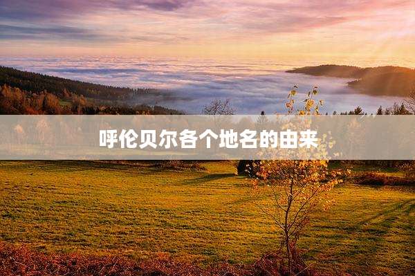 呼伦贝尔各个地名的由来