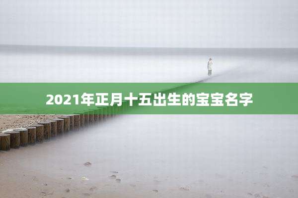 2021年正月十五出生的宝宝名字