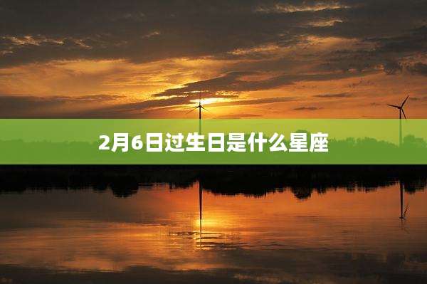 2月6日过生日是什么星座