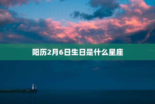 阳历2月6日生日是什么星座