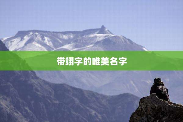 带翊字的唯美名字