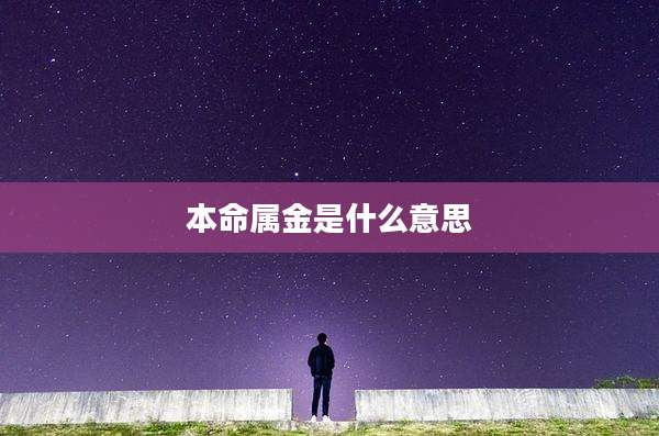 本命属金是什么意思