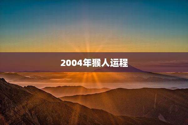 2004年猴人运程