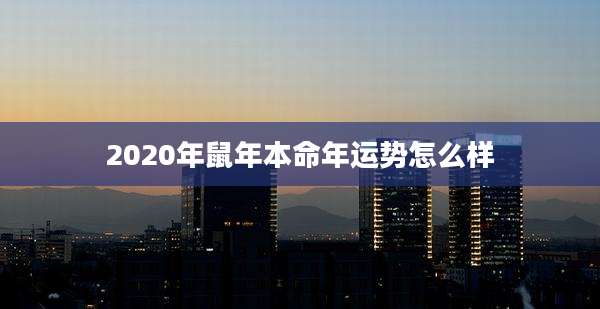 2020年鼠年本命年运势怎么样