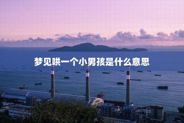 梦见哄一个小男孩是什么意思