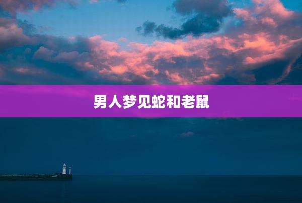 男人梦见蛇和老鼠