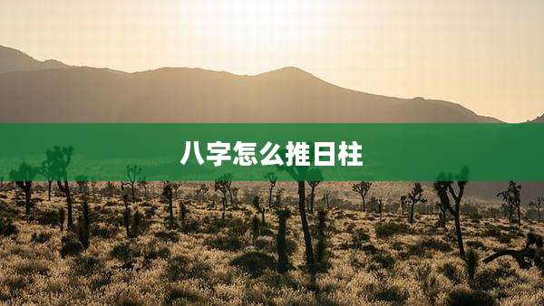 八字怎么推日柱