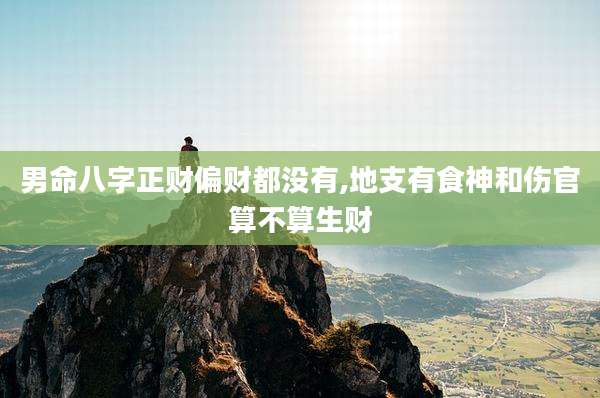 男命八字正财偏财都没有,地支有食神和伤官算不算生财