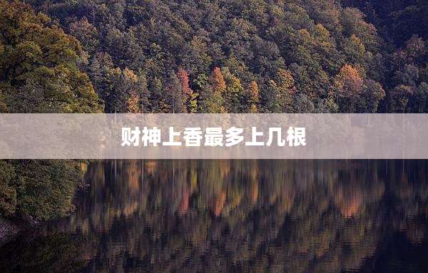 财神上香最多上几根