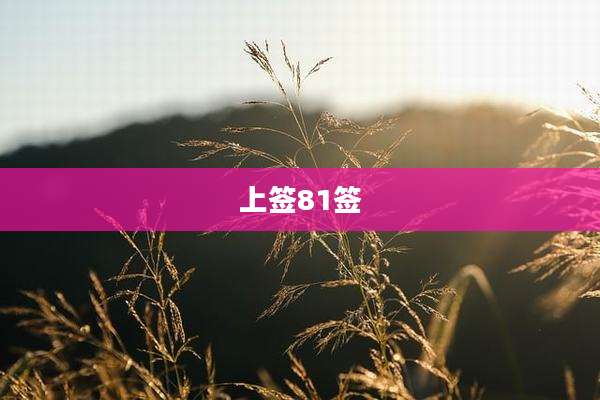 上签81签