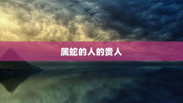 属蛇的人的贵人